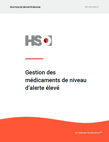 Gestion des médicaments de niveau d’alerte élevé - HSO 5033:2025 (F)