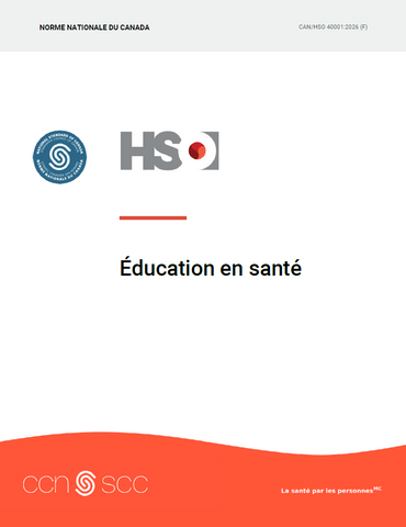 Éducation en santé - CAN/HSO 40001:2026 (F)