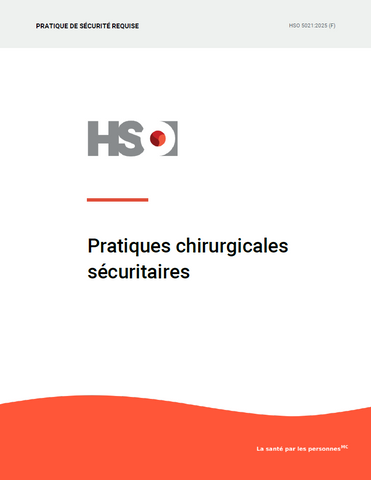 Pratiques chirurgicales sécuritaires - HSO 5021:2025 (F)