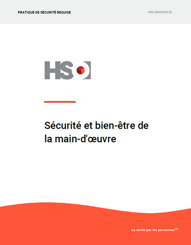 Sécurité et bien-être de la main-d'oeuvre - HSO 5044:2025 (F)